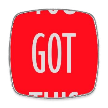 You Got This Motivierend Inspirierend Spruch Zitat - Viereckiger Kühlschrankmagnet - Weiß - Vorne