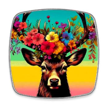 Deer - Square fridge magnet - white - Front