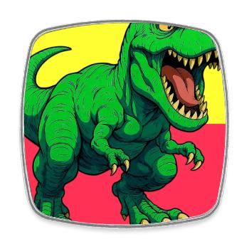 dinosaur - Square fridge magnet - white - Front