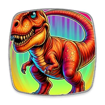 dinosaur - Square fridge magnet - white - Front