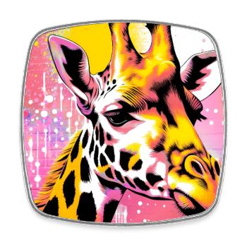 giraffe - Square fridge magnet - white - Front