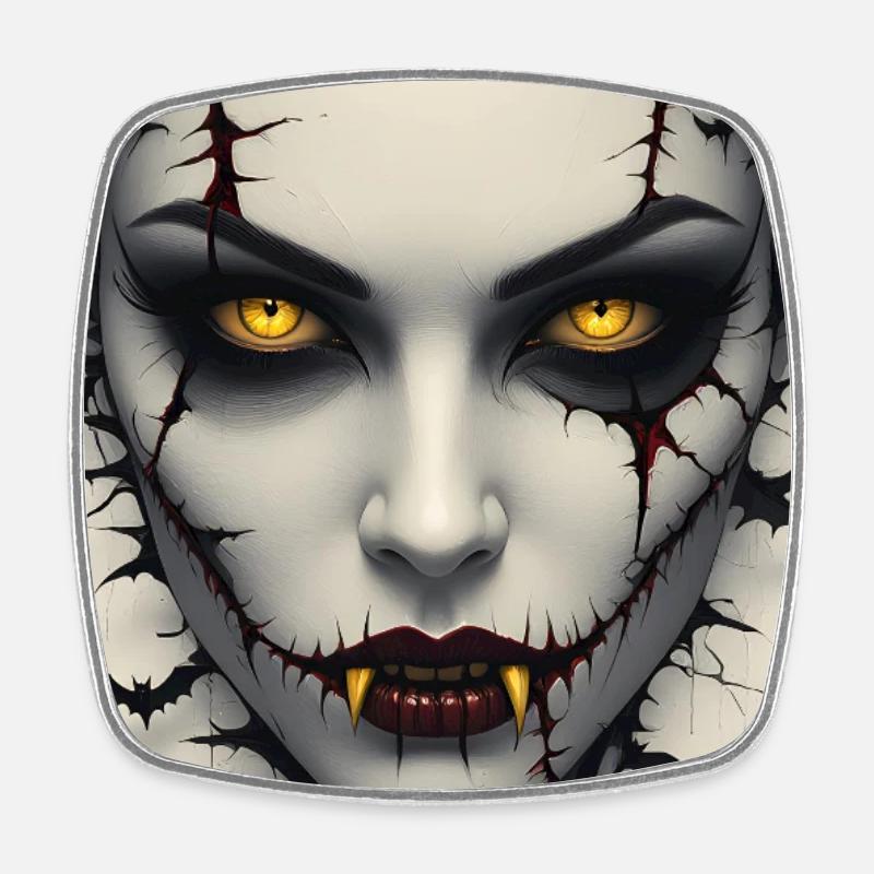 Vampire Woman - Square fridge magnet - white