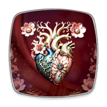 Wonderful noble heart. - Square fridge magnet - white - Front