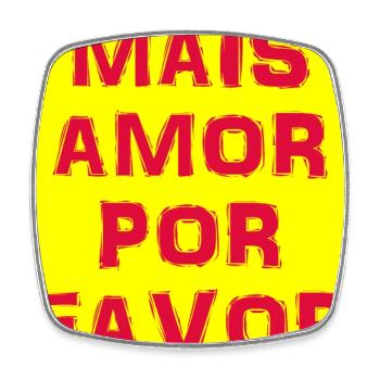 T-shirt mais amor por favor t-shirt - Viereckiger Kühlschrankmagnet - Weiß - Vorne