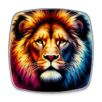 lion - Square fridge magnet - white - Front