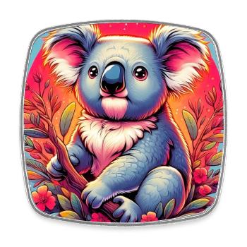 Koala - Viereckiger Kühlschrankmagnet - Weiß - Vorne