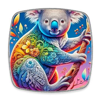 Koala - Square fridge magnet - white - Front