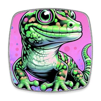 Gecko - Square fridge magnet - white - Front