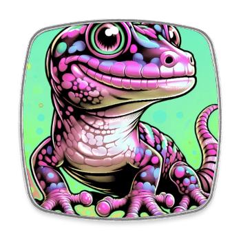 Gecko - Square fridge magnet - white - Front
