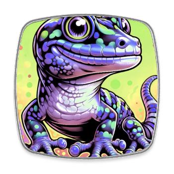 Gecko - Square fridge magnet - white - Front