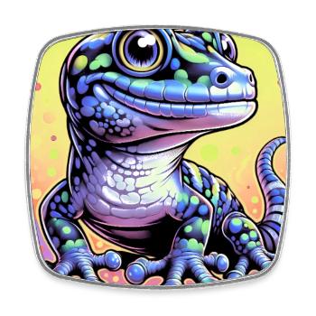 Gecko - Square fridge magnet - white - Front