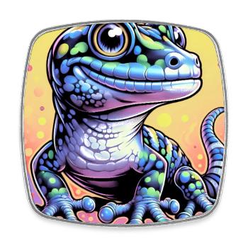 Gecko - Square fridge magnet - white - Front