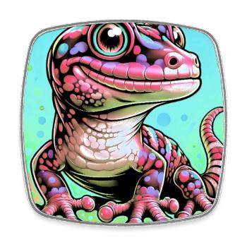 Gecko - Square fridge magnet - white - Front
