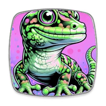 Gecko - Square fridge magnet - white - Front
