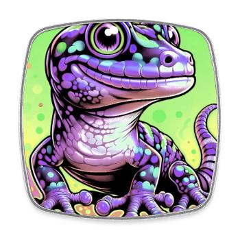 Gecko - Square fridge magnet - white - Front