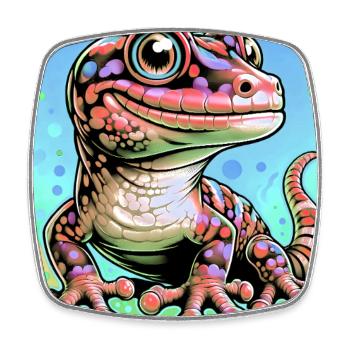 Gecko - Square fridge magnet - white - Front