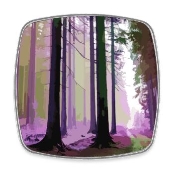 Haunted Cloud Forest - Square fridge magnet - white - Front