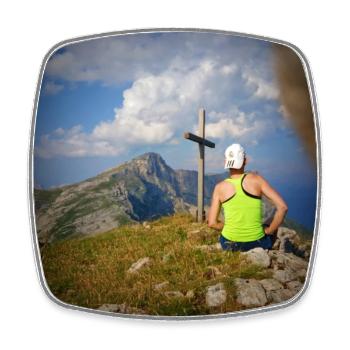 An der Spitze! - Viereckiger Kühlschrankmagnet - Weiß - Vorne