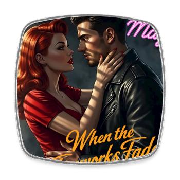 Kitty May: When the Fireworks Faded - Square fridge magnet - white - Front