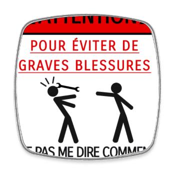 Ne pas me dire comment faire mon boulot - Magnet carré - blanc - Devant