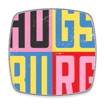 Augsburg Design - Viereckiger Kühlschrankmagnet - Weiß - Vorne