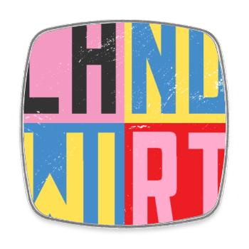 Landwirt Design - Viereckiger Kühlschrankmagnet - Weiß - Vorne