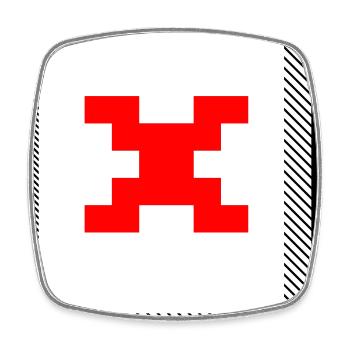 Missing Image – File Not Found - Viereckiger Kühlschrankmagnet - Weiß - Vorne