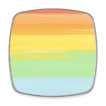Pastel Rainbow Gradient LGBTQ Pride - Viereckiger Kühlschrankmagnet - Weiß - Vorne