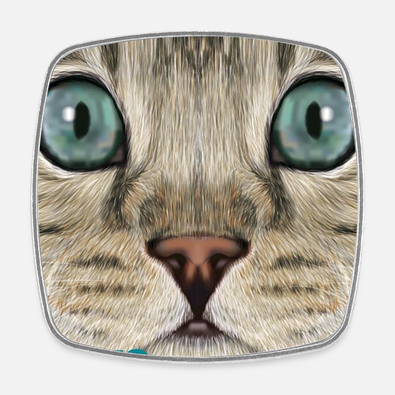 Bengal cat - Square fridge magnet - white