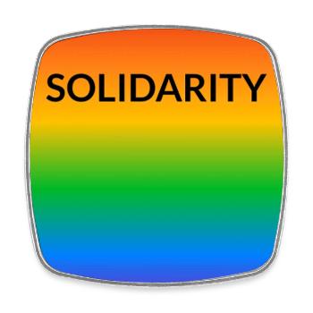 Allié Solidarité Arc-en-ciel Alliés LGBT Fierté - Magnet carré - blanc - Devant