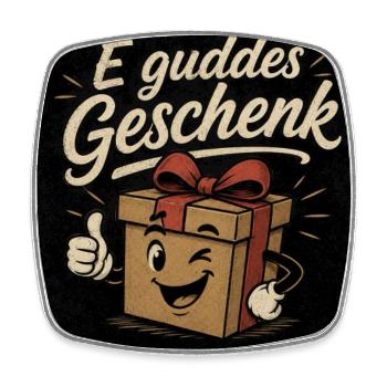 Geschenk T-Shirt - Viereckiger Kühlschrankmagnet - Weiß - Vorne