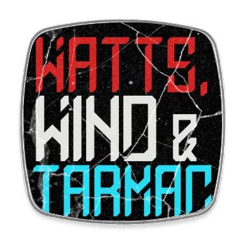 Watts Wind Tarmac - Square fridge magnet - white - Front