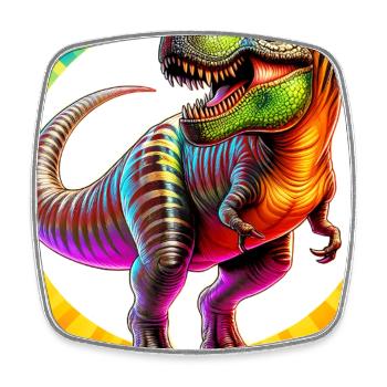 dinosaur - Square fridge magnet - white - Front