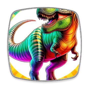 dinosaure - Magnet carré - blanc - Devant