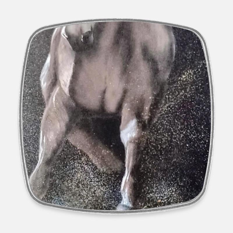 Wild Horse - Square fridge magnet - white
