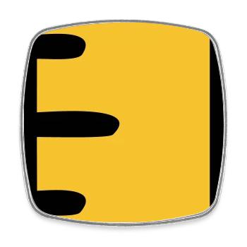 Scale Ruler Tool Office - Square fridge magnet - white - Front