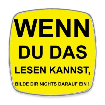 If you can read this - Square fridge magnet - white - Front