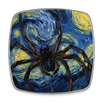 Spinne Spinnen Halloween Van Gogh Style - Viereckiger Kühlschrankmagnet - Weiß - Vorne