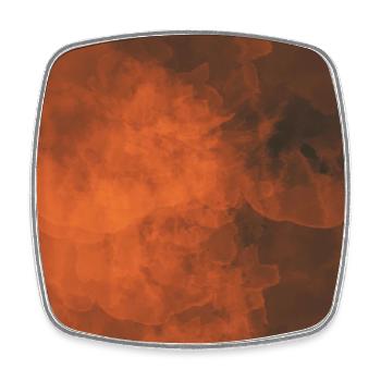 Jeu de couleurs de la nébuleuse de flamme - Magnet carré - blanc - Devant