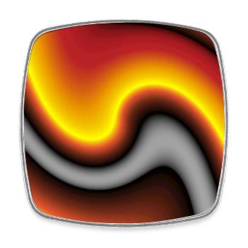 Lava-Welle Farbenspiel - Viereckiger Kühlschrankmagnet - Weiß - Vorne