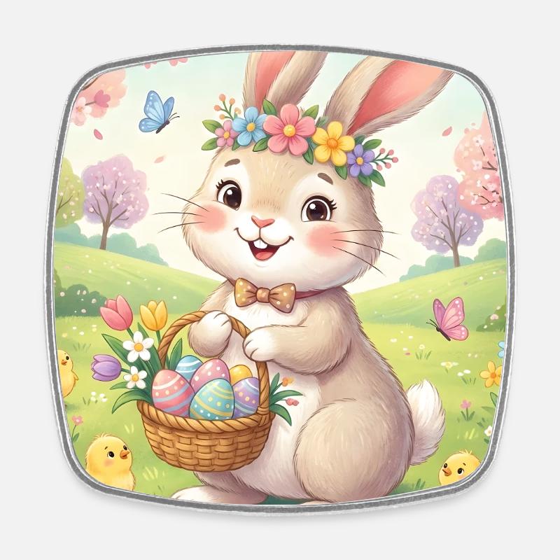 Easter Bunny - Square fridge magnet - white