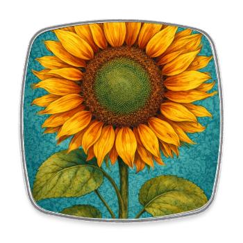 Yellow Sunflowers Flowers Sunflower Graphics - Square fridge magnet - white - Front