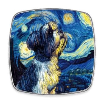 shih tzu - Square fridge magnet - white - Front