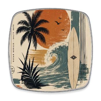 Affiche Coastal Soul Surf - Magnet carré - blanc - Devant