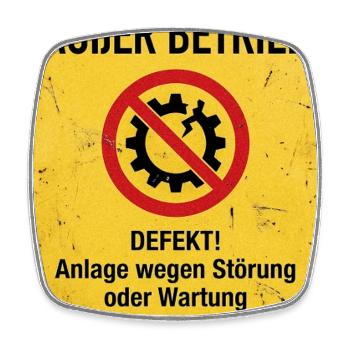 Kaputt - Viereckiger Kühlschrankmagnet - Weiß - Vorne