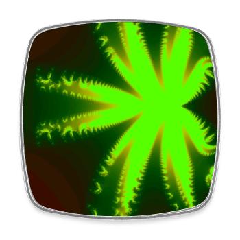 Neon Fractal Star Beam - Square fridge magnet - white - Front