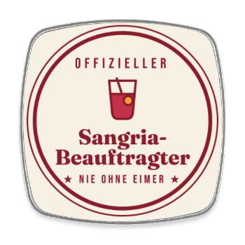 Sangria Liebe - Viereckiger Kühlschrankmagnet - Weiß - Vorne