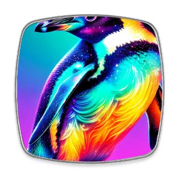 penguin - Square fridge magnet - white - Front