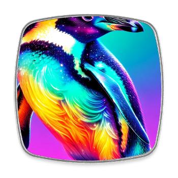 penguin - Square fridge magnet - white - Front