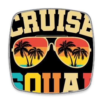 Caribbean Cruise Squad - Square fridge magnet - white - Front